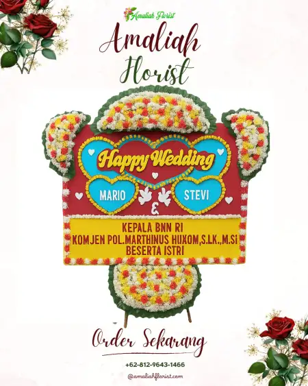 Papan Bunga Pernikahan Setono